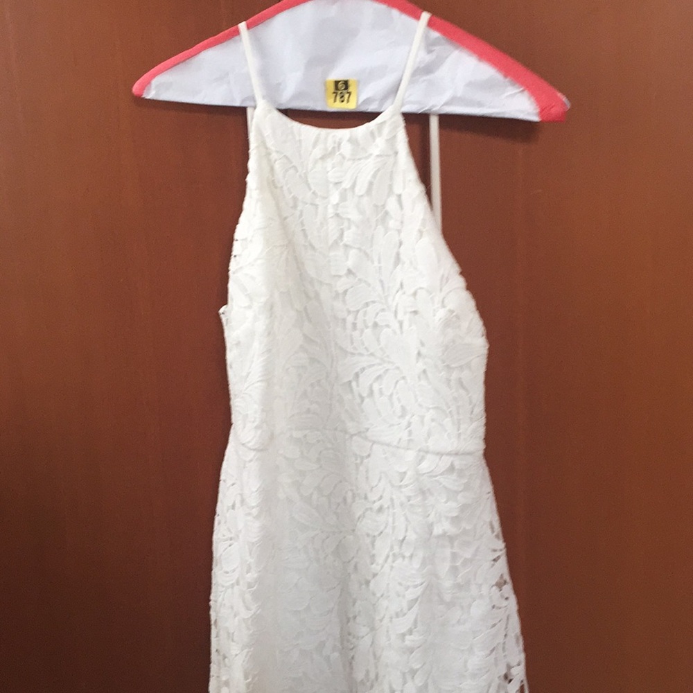 LACE HALTER DRESS